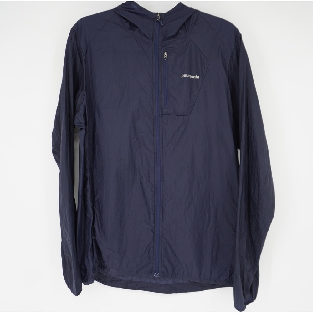 Patagonia Houdini Jacket Mens Navy Blue Lightweight Hooded Windbreaker Shell